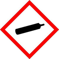 Compressed gas GHS / CLP Label MJN Safety Signs Ltd