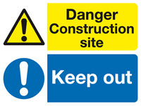 Danger Construction Site Keep Out sign MJN Safety Signs Ltd
