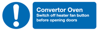 Convertor Oven sign MJN Safety Signs Ltd