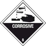 Corrosive label MJN Safety Signs Ltd