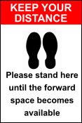 Keep your distance please stand here safety sign Social distancing sign MJN Safety Signs Ltd