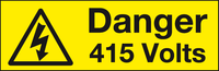 Danger 415 Volts label - pack of 10 MJN Safety Signs Ltd