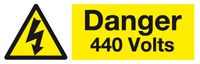 Danger 440 Volts sign MJN Safety Signs Ltd
