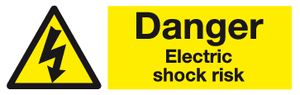Danger Electric shock risk sign MJN Safety Signs Ltd