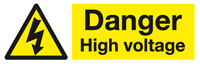 Danger High Voltage sign MJN Safety Signs Ltd