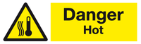 Danger hot sign MJN Safety Signs Ltd