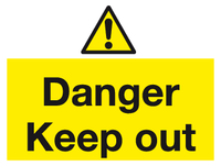 Danger Keep Out sign MJN Safety Signs Ltd