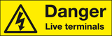 Danger Live terminals labels (pack of 10 labels) MJN Safety Signs Ltd