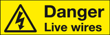 Danger Live Wires labels (pack of 10 labels) MJN Safety Signs Ltd