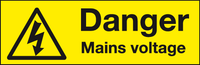Danger Mains voltage labels (pack of 10 labels) MJN Safety Signs Ltd
