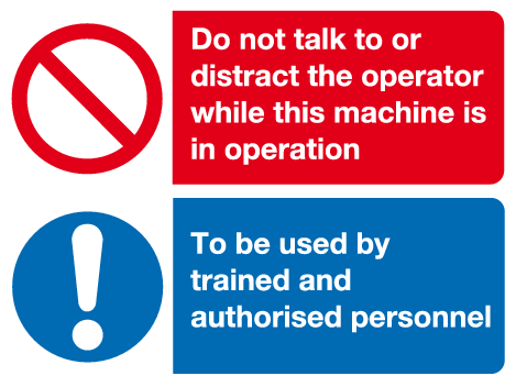 Danger Mandatory combi machine sign MJN Safety Signs Ltd