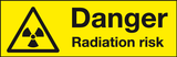 Danger Radiation risk labels (pack of 10 labels) MJN Safety Signs Ltd