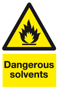 Dangerous solvents sign | Health and safety signs | Sign supplier – MJN ...