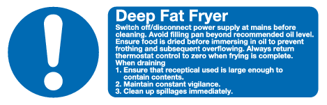 Deep Fat Fryer sign MJN Safety Signs Ltd