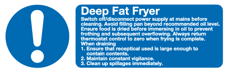 Fryer Signs Deep Fat Fryer sign | Mandatory safety sign | Safety sign supplier ...