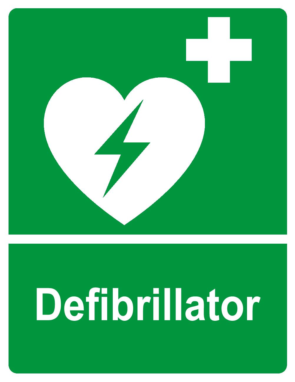 Defibrillator sign | First Aid | MJN Safety Signs Ltd