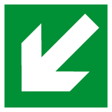Diagonal arrow sign MJN Safety Signs Ltd