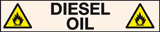 Diesel Oil pipeline label MJN Safety Signs Ltd