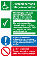 Disabled persons refuge / evacuation sign MJN Safety Signs Ltd
