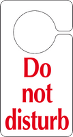 Hook on Door Do not Disturb Sign MJN Safety Signs Ltd
