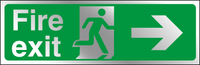Fire exit right prestige sign MJN Safety Signs Ltd