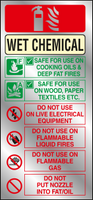 Wet chemical instructions prestige sign MJN Safety Signs Ltd
