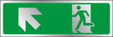 Exit diagonal left up prestige sign - no wording MJN Safety Signs Ltd