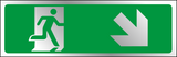 Exit down right prestige sign - no wording MJN Safety Signs Ltd
