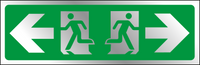 Exit left and right prestige sign - no wording MJN Safety Signs Ltd