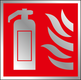 Fire extinguisher Prestige sign MJN Safety Signs Ltd
