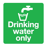 Drinking water only sign MJN Safety Signs Ltd