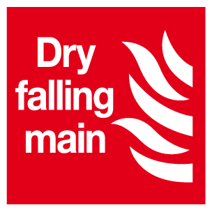Dry falling main sign MJN Safety Signs Ltd