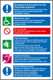 Emergency evacuation for the physically impaired sign MJN Safety Signs Ltd