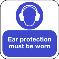 Ear Protection must be worn floor graphic sign MJN Safety Signs Ltd