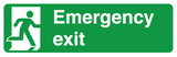 Emergency exit sign MJN Safety Signs Ltd