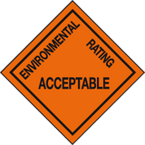 Environmental Rating Acceptable sign MJN Safety Signs Ltd