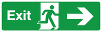 Exit right sign MJN Safety Signs Ltd