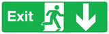 Exit down sign MJN Safety Signs Ltd