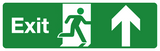 Exit straight arrow sign MJN Safety Signs Ltd