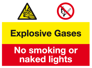 Explosive Gases sign MJN Safety Signs Ltd