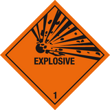 Explosive label MJN Safety Signs Ltd