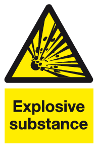Explosive substance sign | Health and safety signs | Sign supplier ...