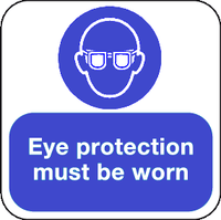 Eye Protection must be worn floor graphic sign MJN Safety Signs Ltd