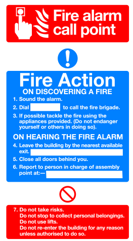 Fire action Fire Point sign | UK safety signs supplier | Signage – MJN ...