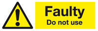 Faulty Do not use Labels (pack of 10) MJN Safety Signs Ltd