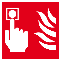 Fire Alarm call point symbol sign MJN Safety Signs Ltd