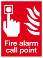 Fire Alarm call point sign vertical MJN Safety Signs Ltd
