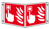 Fire alarm call point projecting sign MJN Safety Signs Ltd