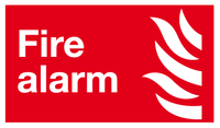 Fire alarm sign MJN Safety Signs Ltd