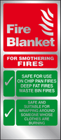 Fire blanket instructions prestige sign MJN Safety Signs Ltd